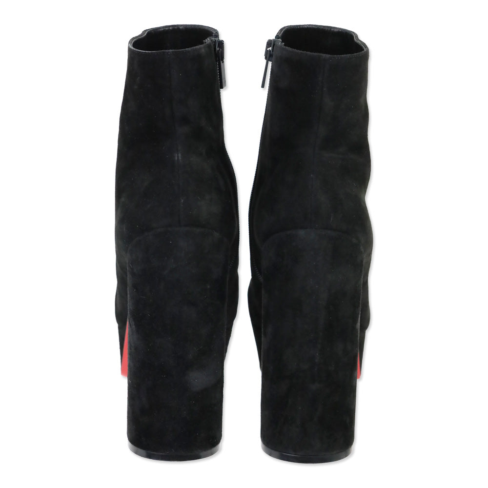 Christian Louboutin Black Suede Movida Booty 130