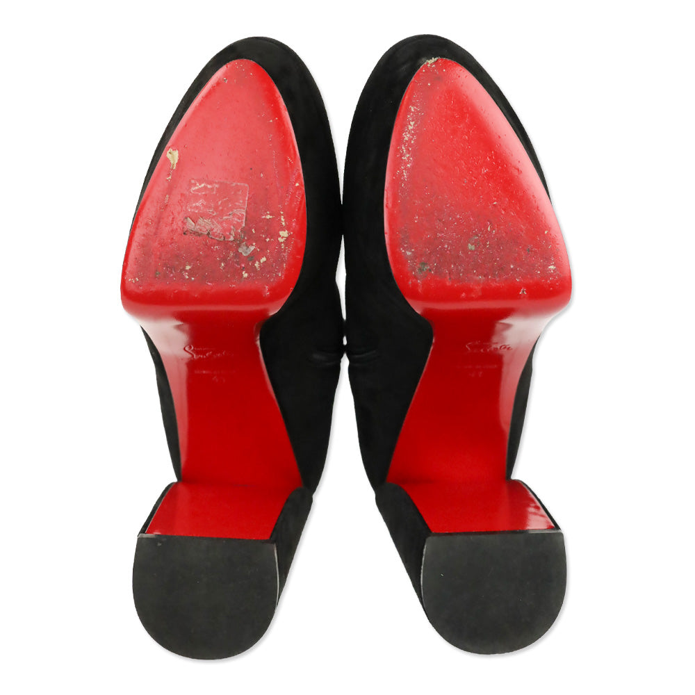 Christian Louboutin Black Suede Movida Booty 130