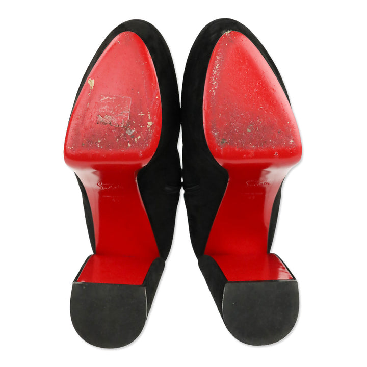 Christian Louboutin Black Suede Movida Booty 130