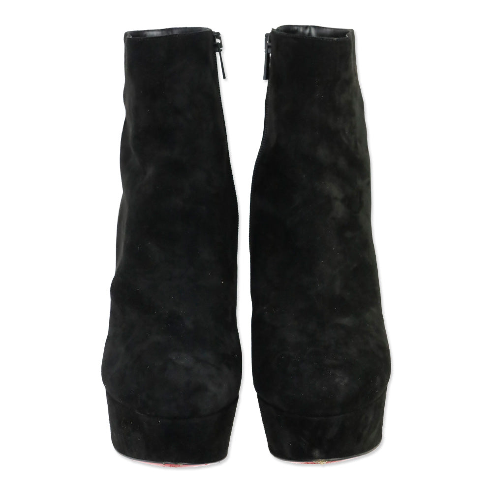 Christian Louboutin Black Suede Movida Booty 130