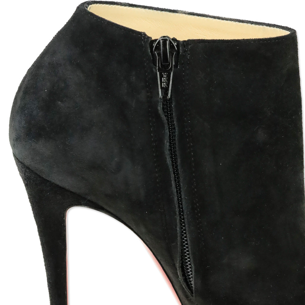 Christian Louboutin Black Suede Veau Velours Belle 100 Boots