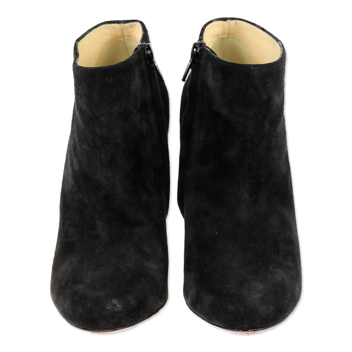 Christian Louboutin Black Suede Veau Velours Belle 100 Boots