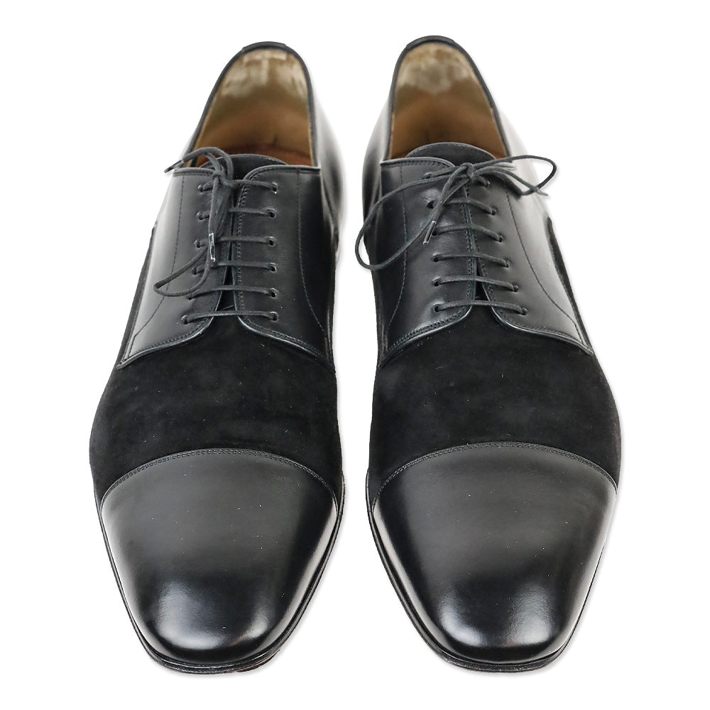 Christian Louboutin Black Suede and Leather Daviol Derbies