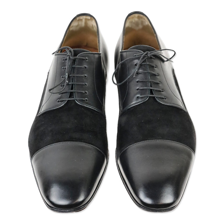 Christian Louboutin Black Suede and Leather Daviol Derbies