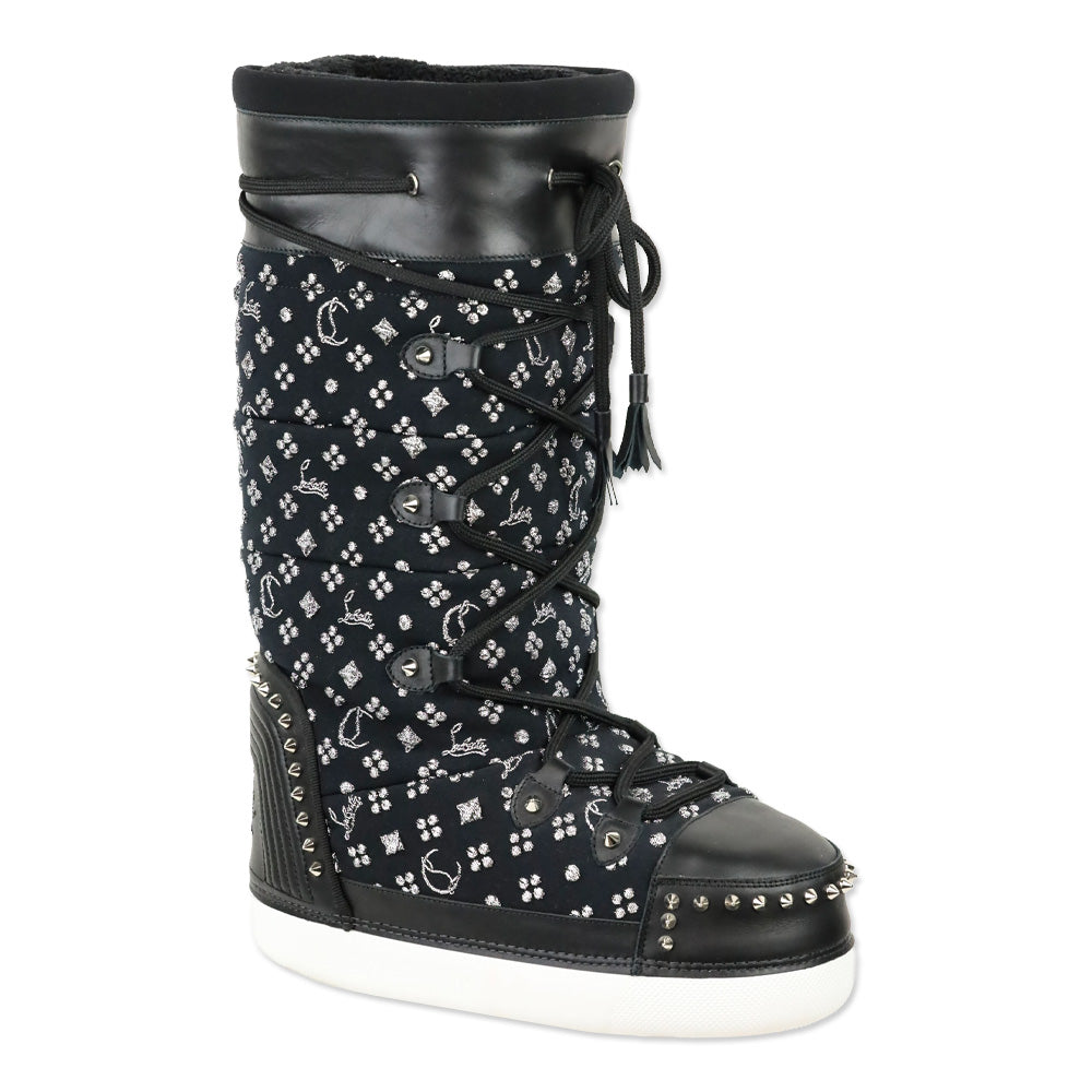 Christian Louboutin Black "After Snow Donna" Moon Boots