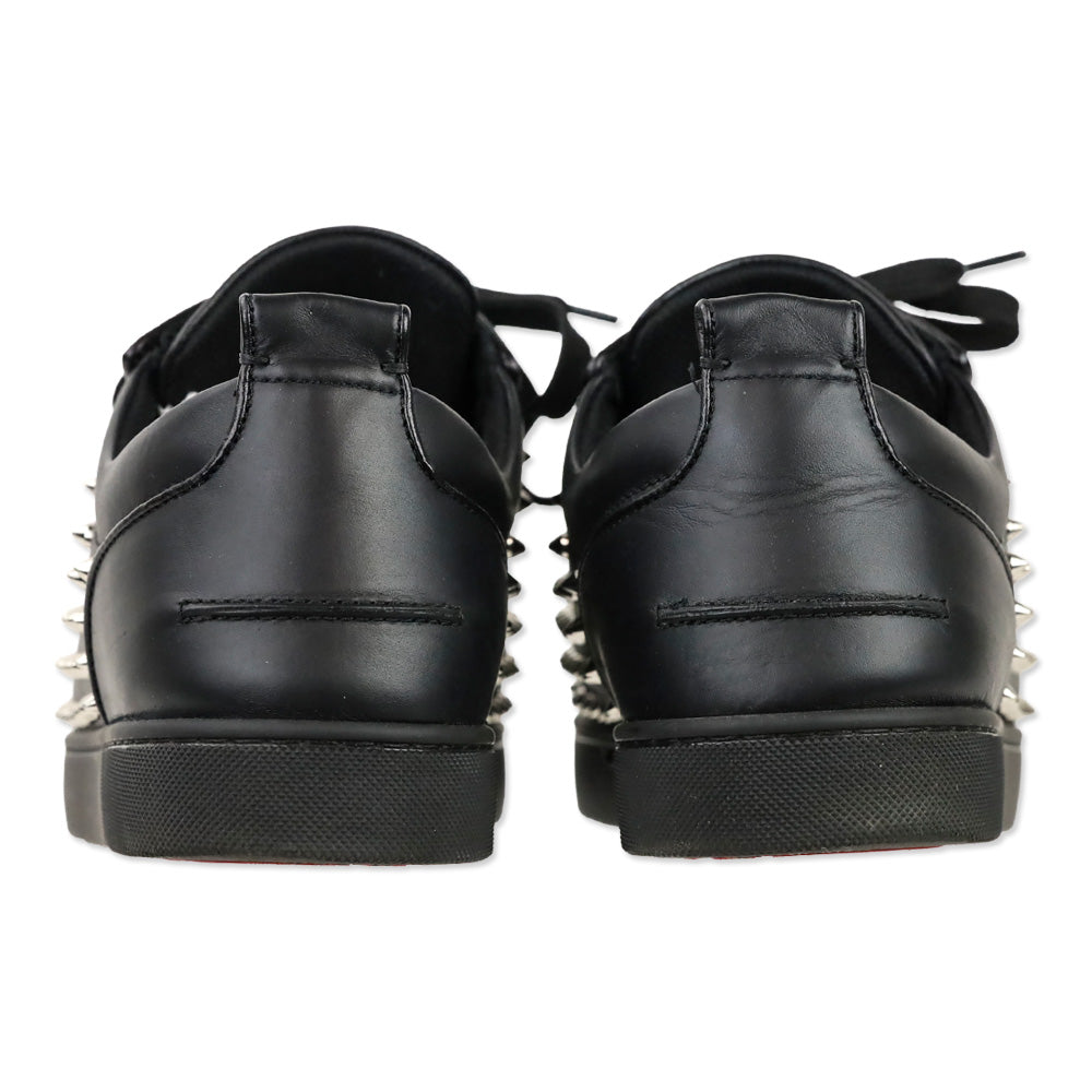 Christian Louboutin Black/Silver Louis Spikes Junior Flat Sneakers