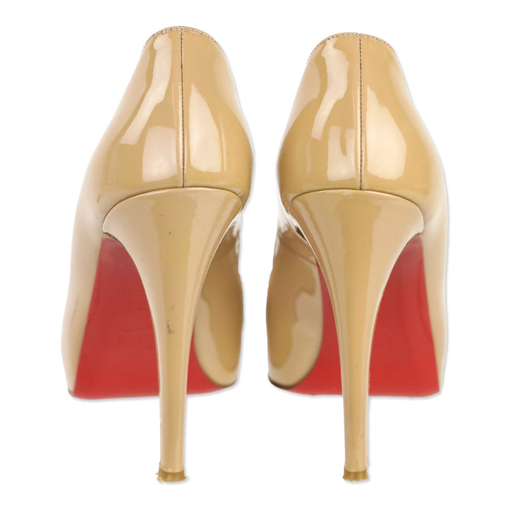 Christian Louboutin Blush Patent Leather Very Privé 120mm Platform Pump