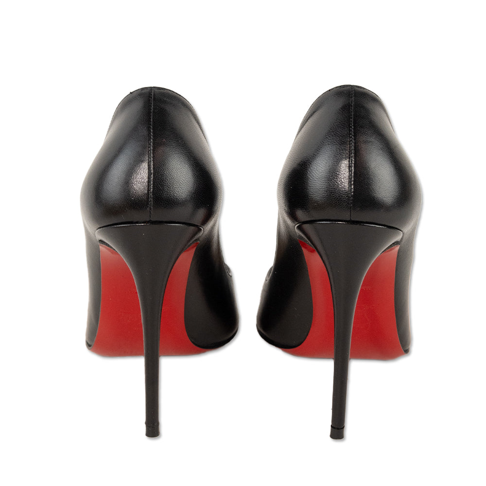 Christian Louboutin Breche 100 Black Leather Nappa Pumps