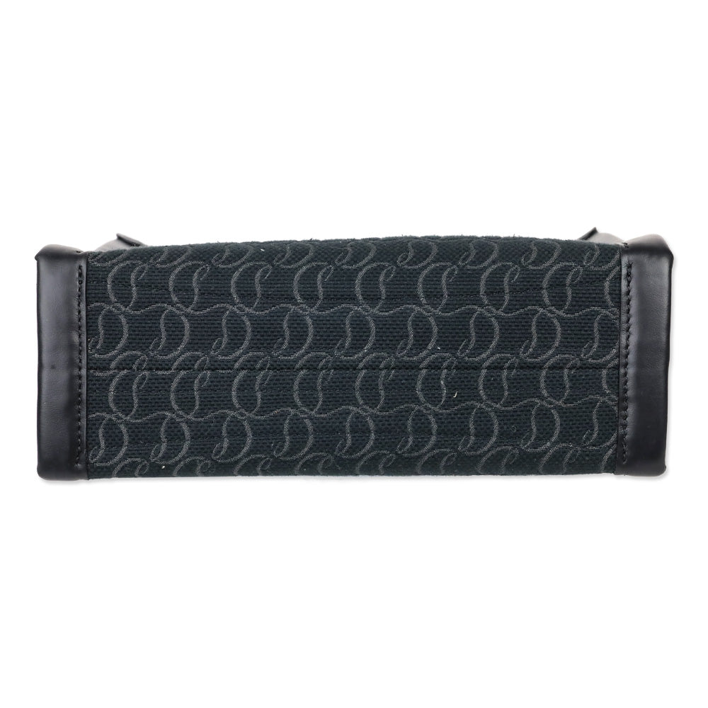 Christian Louboutin By My Side Black Monogram Canvas & Leather Mini Tote