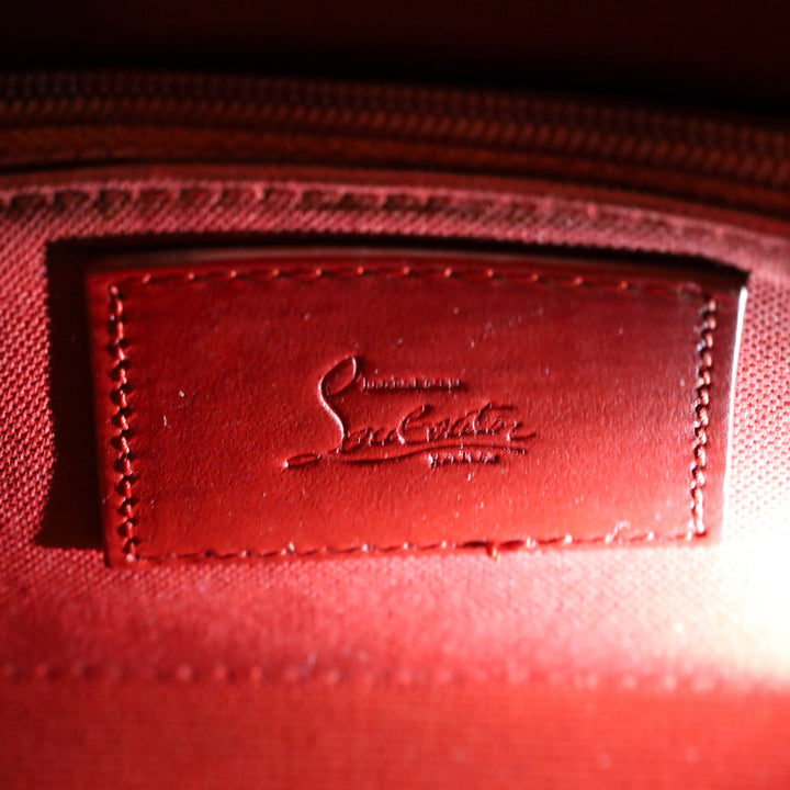 Christian Louboutin By My Side Black Monogram Canvas & Leather Mini Tote