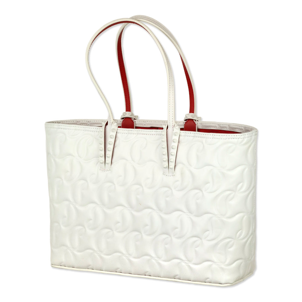 Christian Louboutin Cabata Leche CL Padded Embossed Nappa Leather Tote Bag