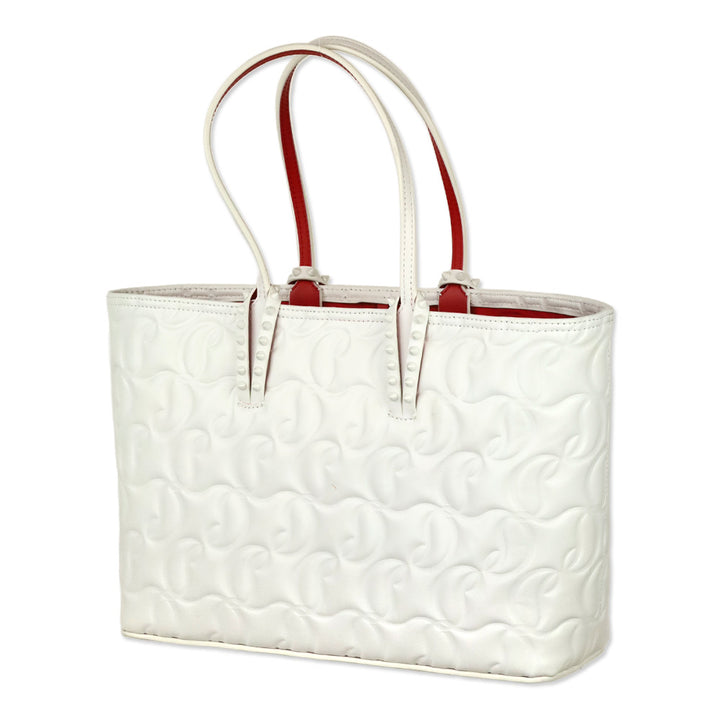 Christian Louboutin Cabata Leche CL Padded Embossed Nappa Leather Tote Bag