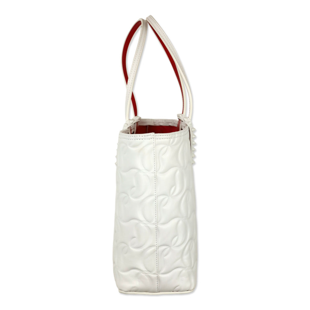 Christian Louboutin Cabata Leche CL Padded Embossed Nappa Leather Tote Bag