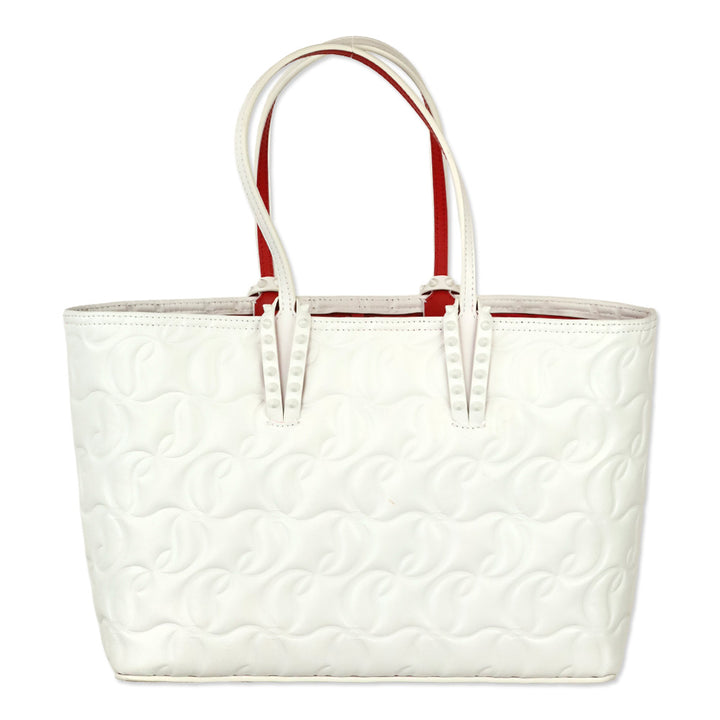 Christian Louboutin Cabata Leche CL Padded Embossed Nappa Leather Tote Bag