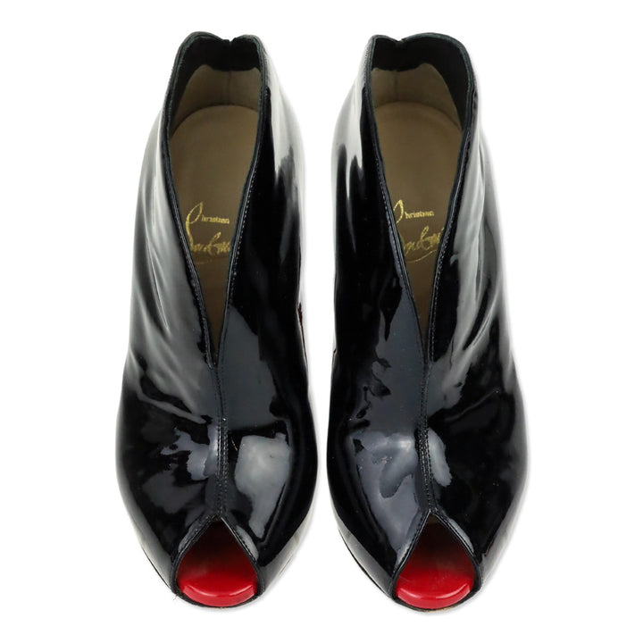 Christian Louboutin Chester Fille 120 Patent Leather Bootie
