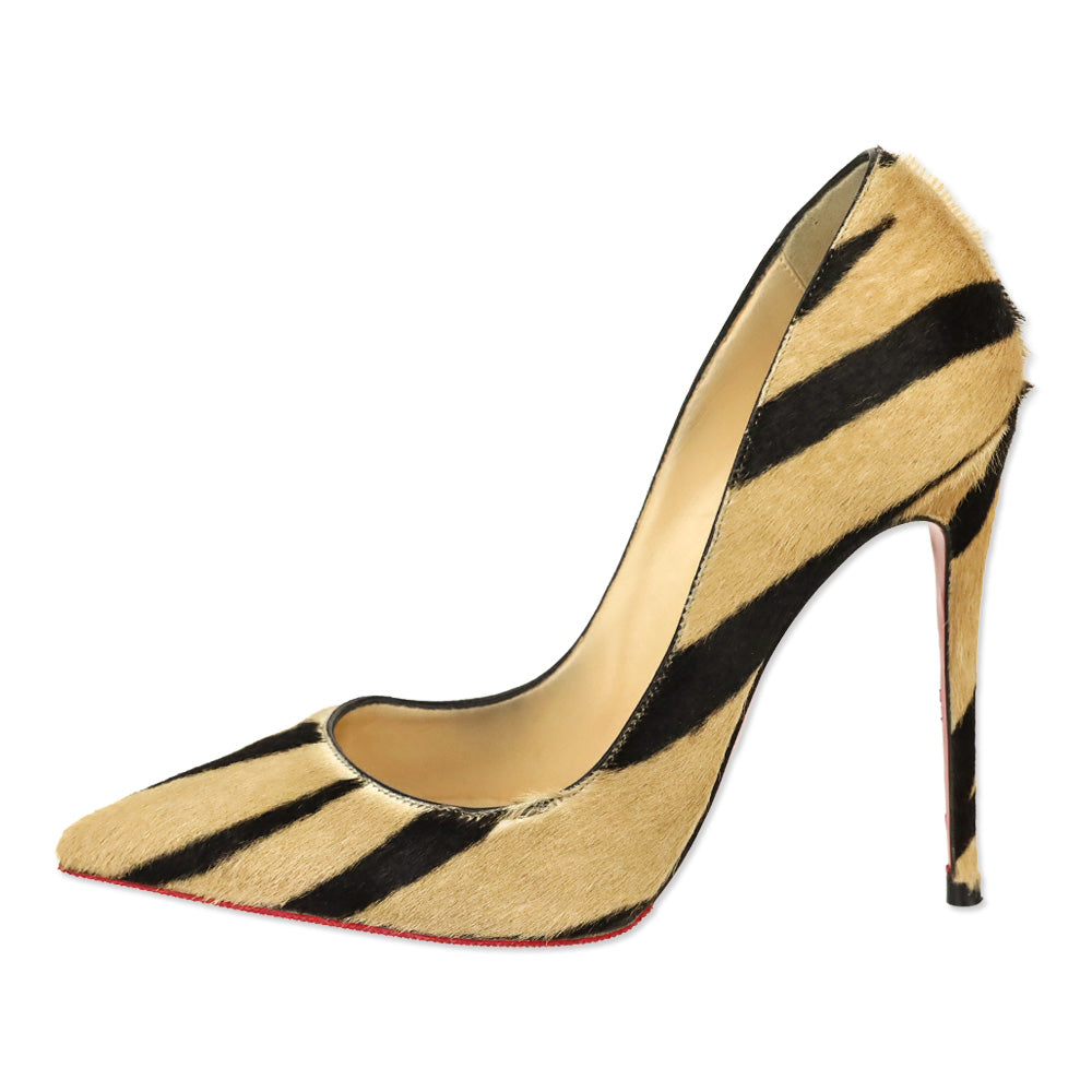 Christian Louboutin Fifi 100 Tiger-Print Calf Hair Pumps