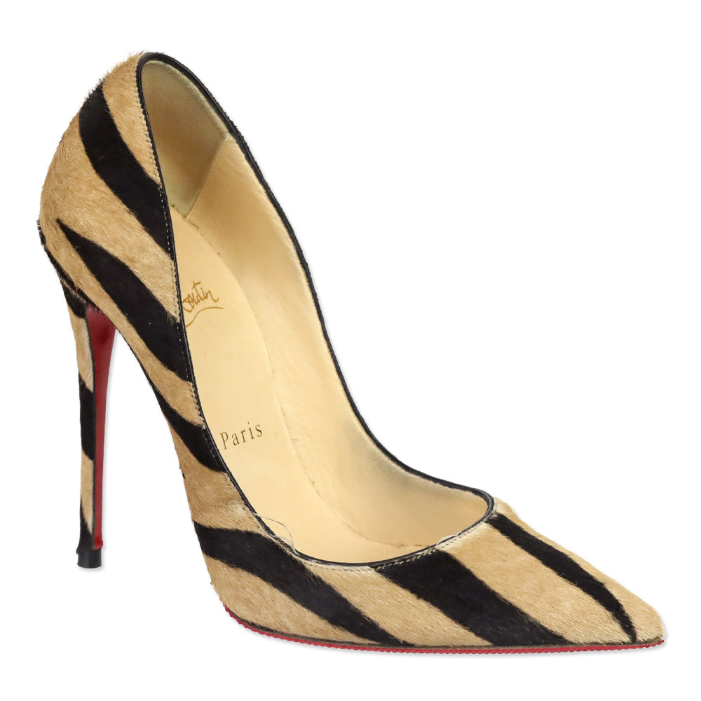 Christian Louboutin Fifi 100 Tiger-Print Calf Hair Pumps