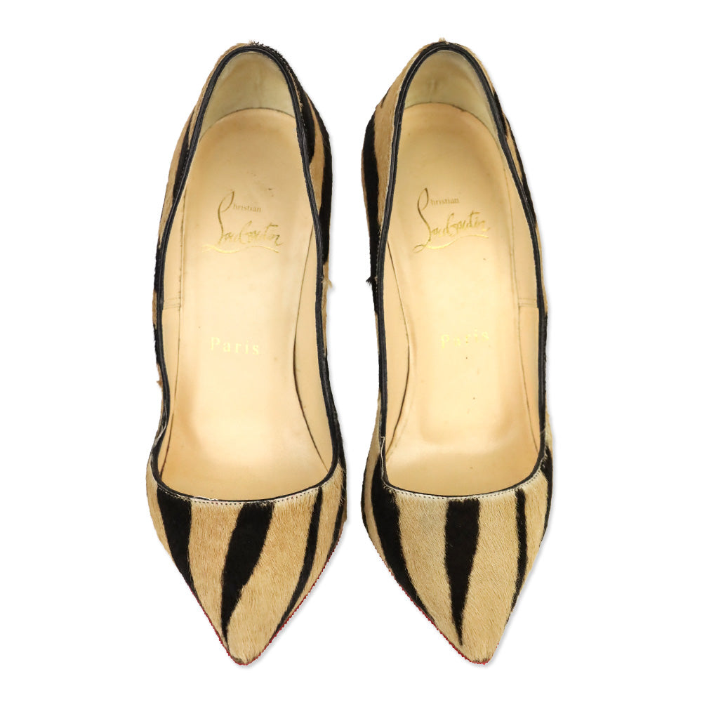 Christian Louboutin Fifi 100 Tiger-Print Calf Hair Pumps