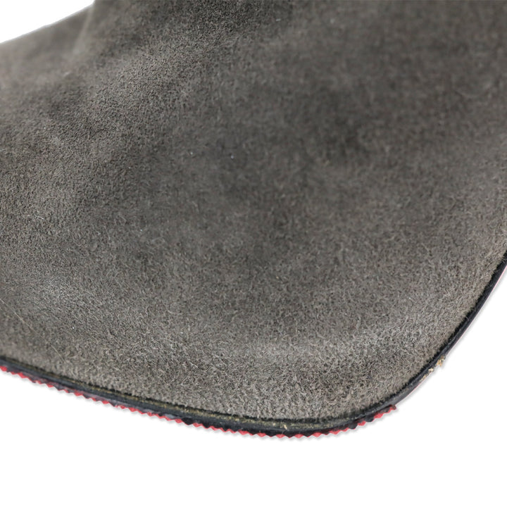 Christian Louboutin Grey Suede Trottinette 140mm Buckle Ankle Booties
