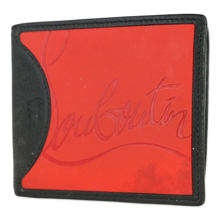 Christian Louboutin Loubi Rubber and Grained Calfskin Coolcard Wallet