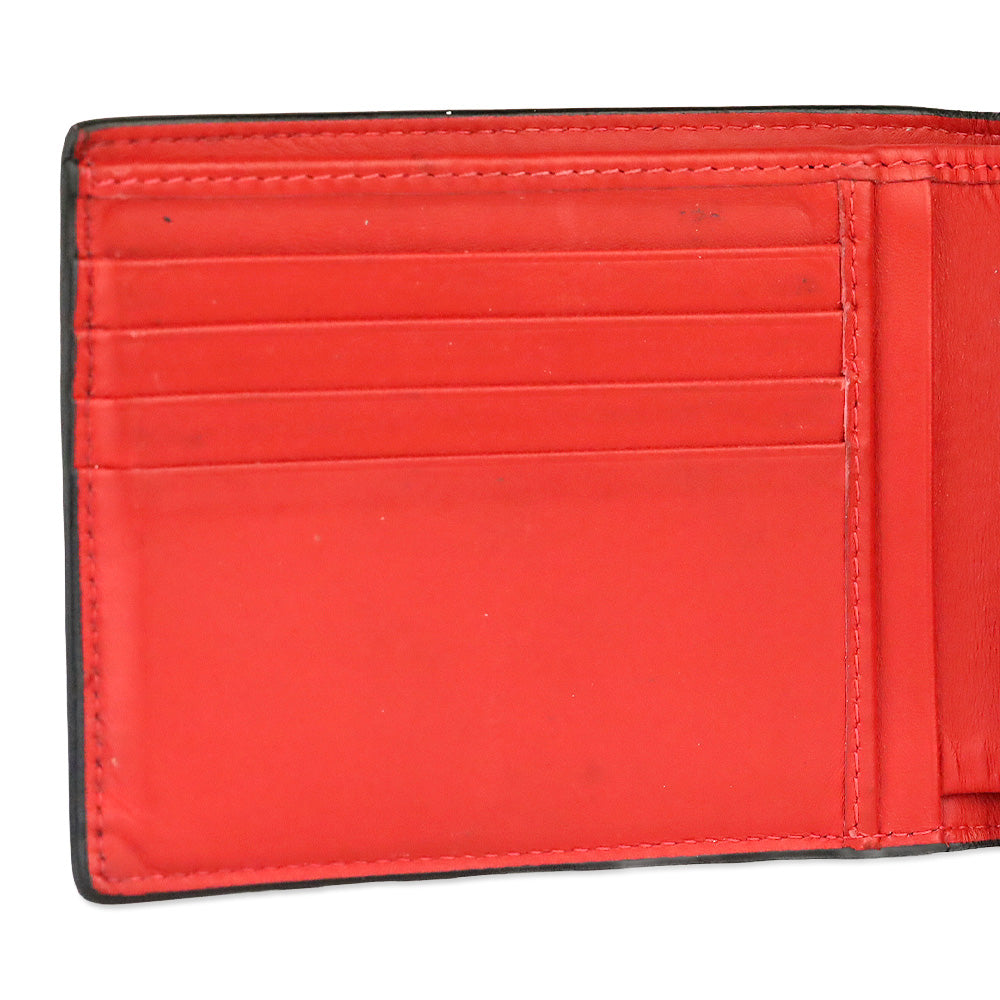 Christian Louboutin Loubi Rubber and Grained Calfskin Coolcard Wallet