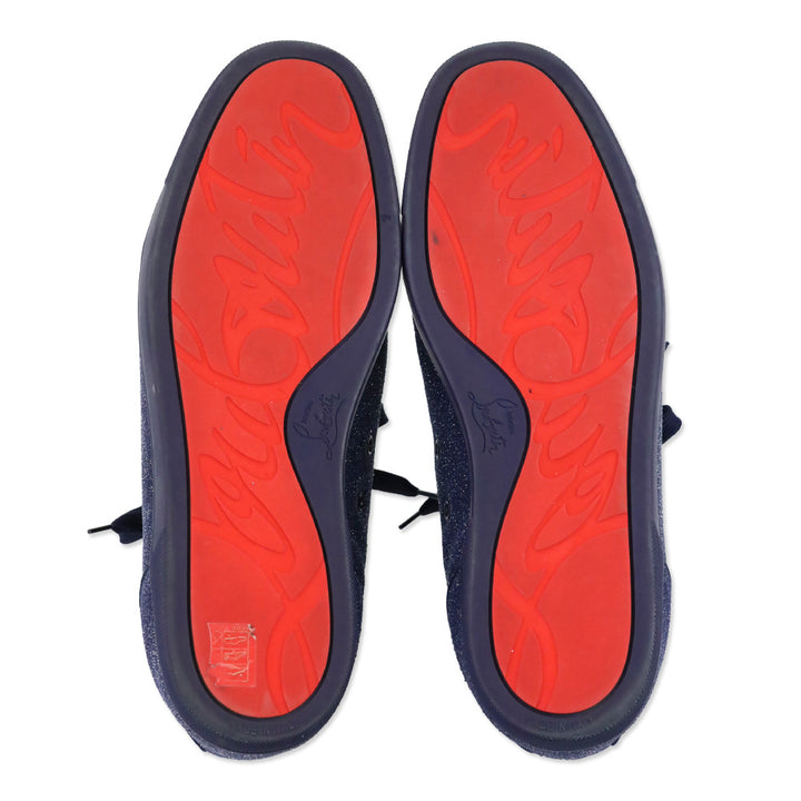 Christian Louboutin Louis Junior Pik Pik Strass Ink/Ink Matte Sneaker