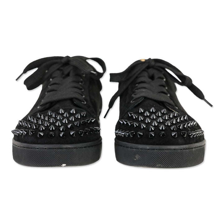 Christian Louboutin Louis Junior Spikes Black Veau Velours Sneaker