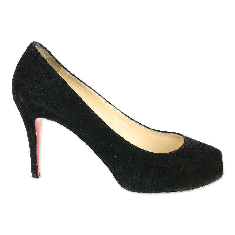 Christian Louboutin Mini Peep-Toe Black Pumps