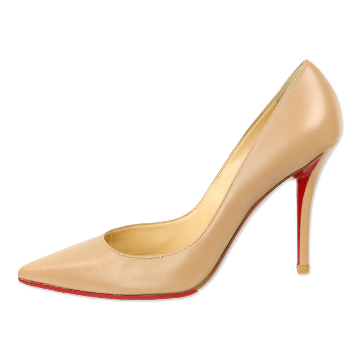Christian Louboutin Miss Z Blush Leather Pointed-Toe 100mm Pumps