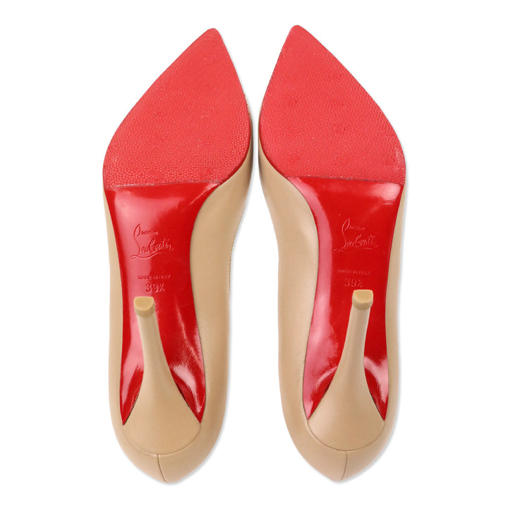Christian Louboutin Miss Z Blush Leather Pointed-Toe 100mm Pumps