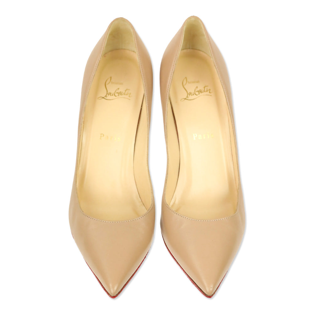 Christian Louboutin Miss Z Blush Leather Pointed-Toe 100mm Pumps