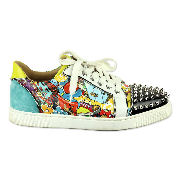 Christian Louboutin Multi Version Patent Leather Super Viera Spikes Orlato Low-Top Sneakers