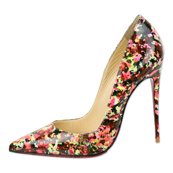 Christian Louboutin Multicolor Patent Floral So Kate 120 Pumps