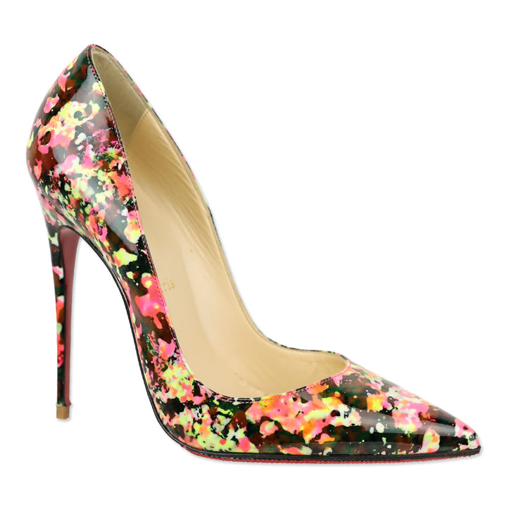 Christian Louboutin Multicolor Patent Floral So Kate 120 Pumps