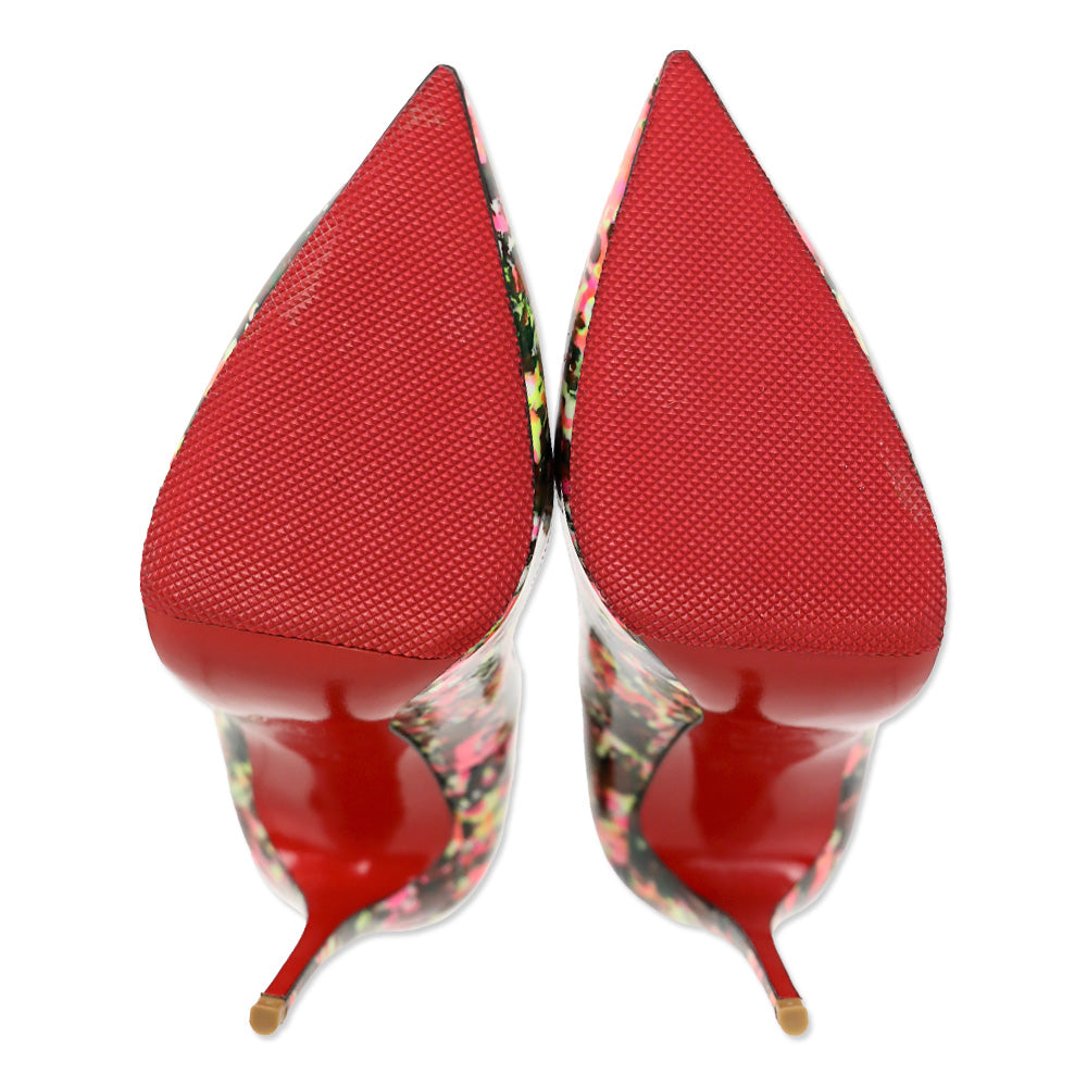 Christian Louboutin Multicolor Patent Floral So Kate 120 Pumps