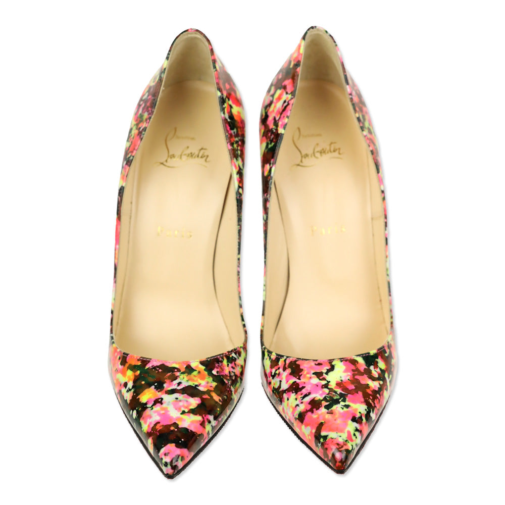 Christian Louboutin Multicolor Patent Floral So Kate 120 Pumps