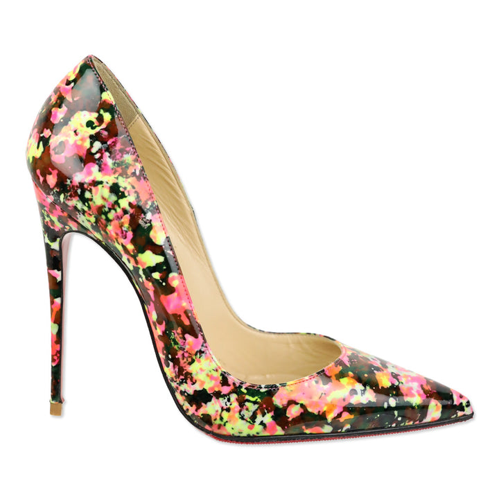 Christian Louboutin Multicolor Patent Floral So Kate 120 Pumps