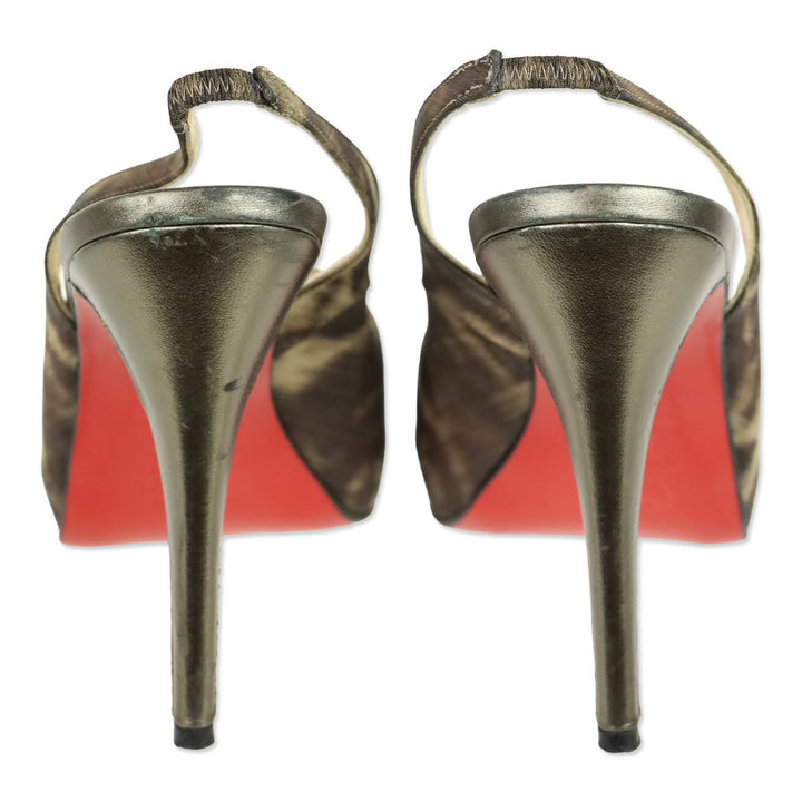 Christian Louboutin Nappa/Leopard Satin N° Prive Pump