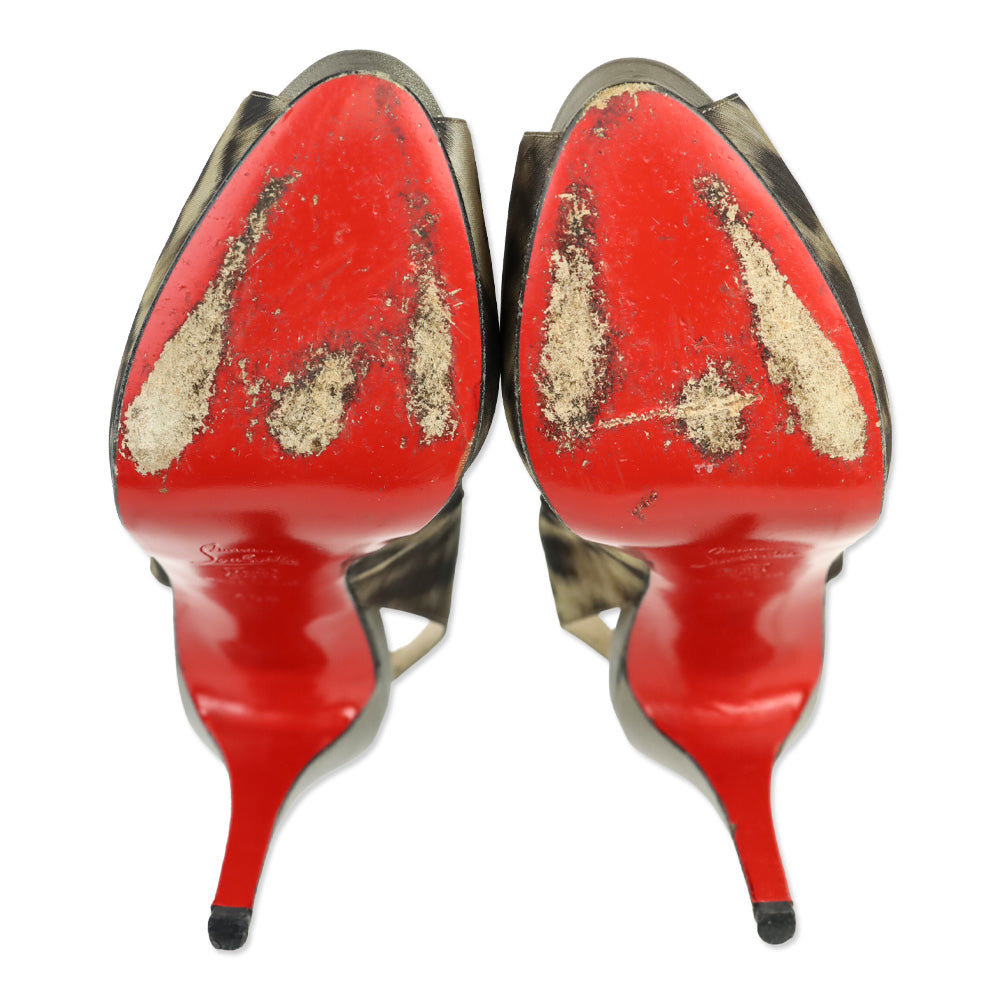Christian Louboutin Nappa/Leopard Satin N° Prive Pump