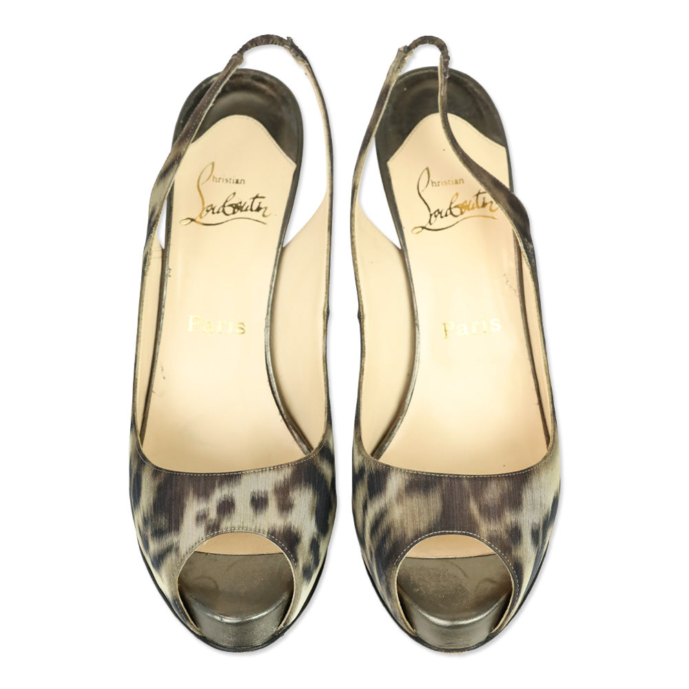 Christian Louboutin Nappa/Leopard Satin N° Prive Pump