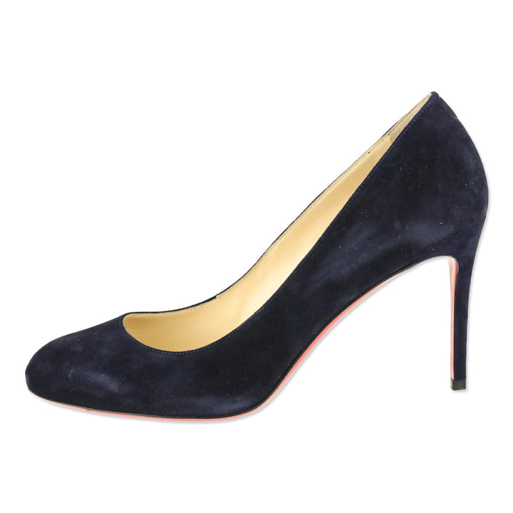 Christian Louboutin Navy Suede Fifi 80 Pumps