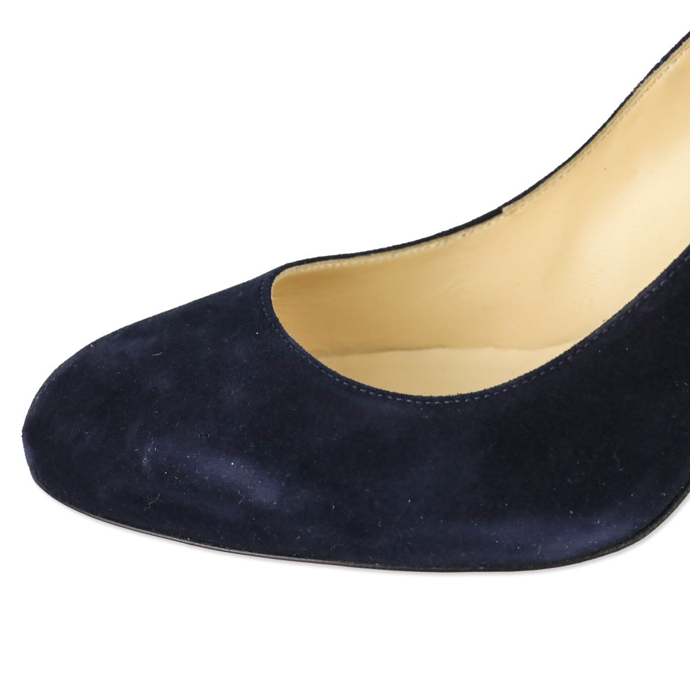 Christian Louboutin Navy Suede Fifi 80 Pumps