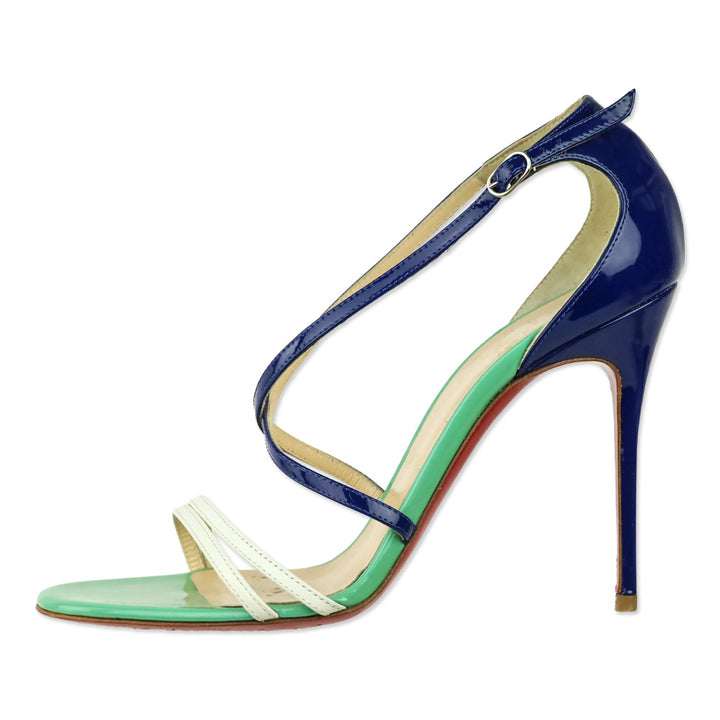 Christian Louboutin Neptune Gomme/Patent Gwynitta 100 Sandals