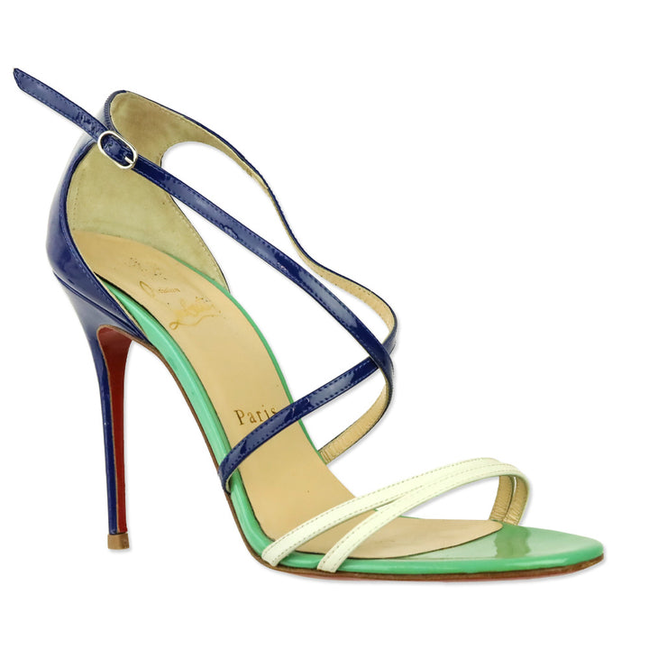 Christian Louboutin Neptune Gomme/Patent Gwynitta 100 Sandals