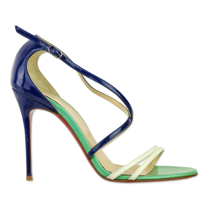 Christian Louboutin Neptune Gomme/Patent Gwynitta 100 Sandals