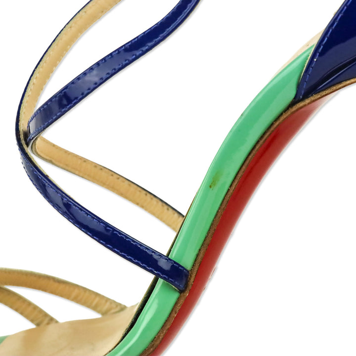 Christian Louboutin Neptune Gomme/Patent Gwynitta 100 Sandals