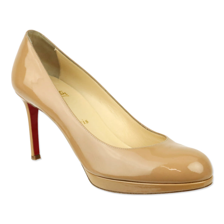 Christian Louboutin Nude Patent Leather New Simple 85mm Pump