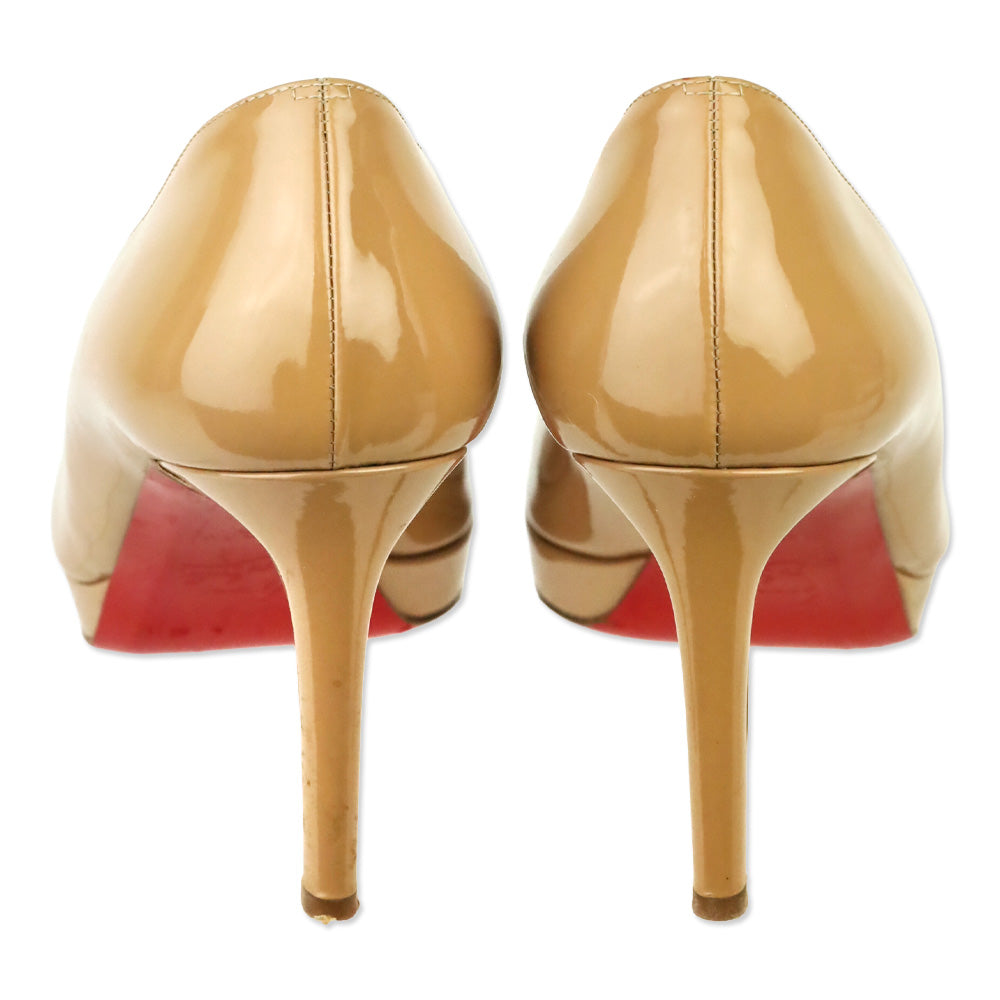 Christian Louboutin Nude Patent Leather New Simple 85mm Pump