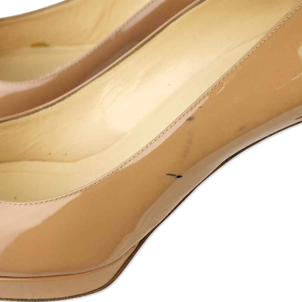 Christian Louboutin Nude Patent Leather New Simple 85mm Pump