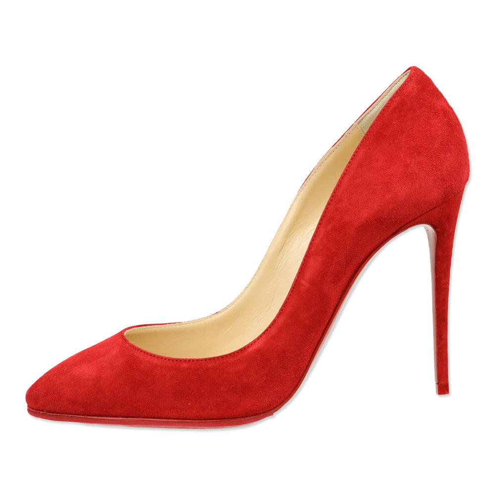 Christian Louboutin Red Suede Pumps